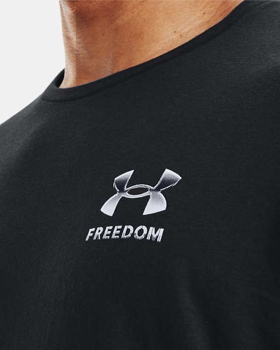 Men's UA Freedom Lockup T-Shirt, Black, pdpMainDesktop image number 3